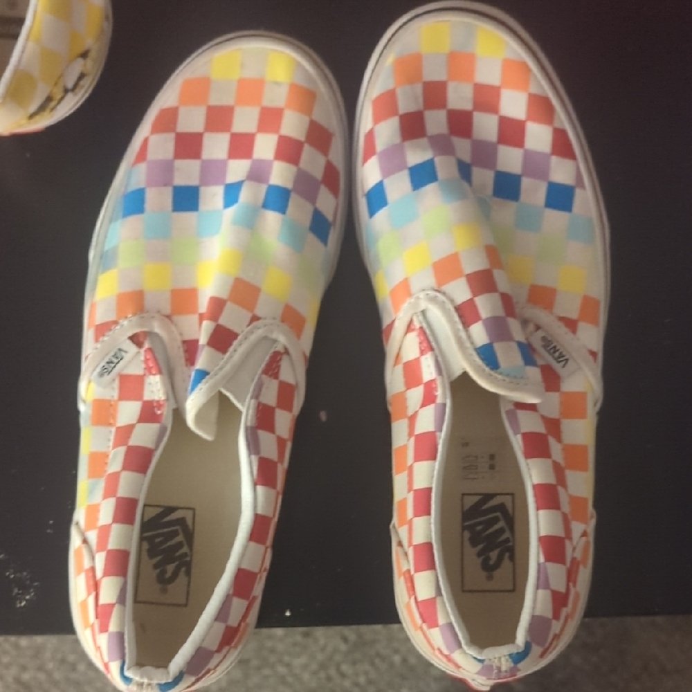 Vans Kids Multicolor Checkered Slip-On Sneakers